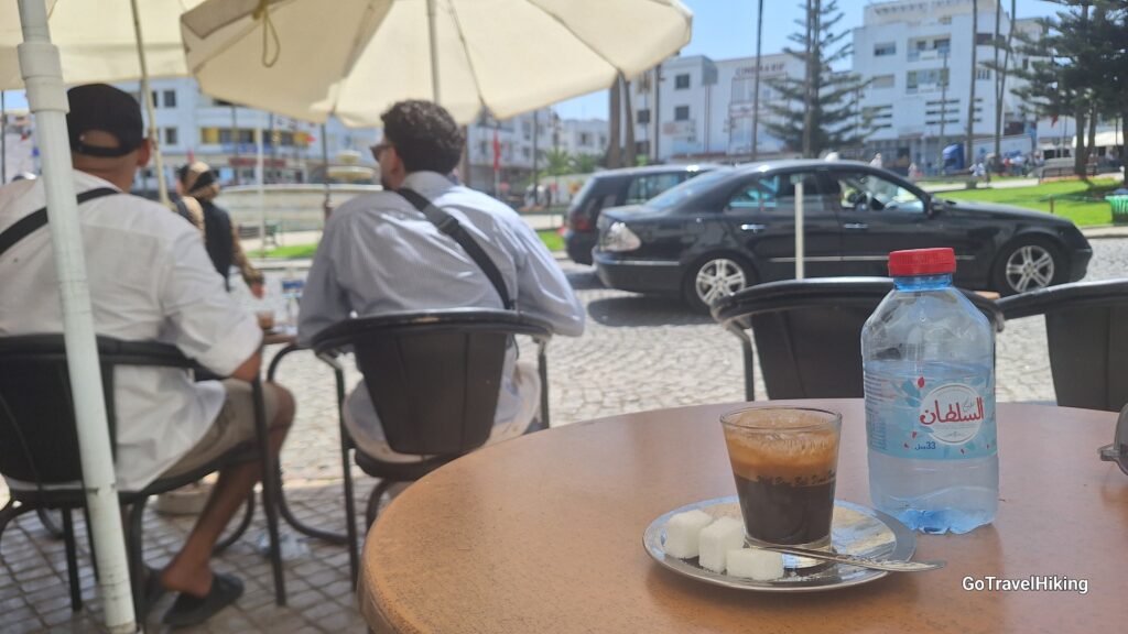 Coffee at local coffee shop near Medina of Tangier 