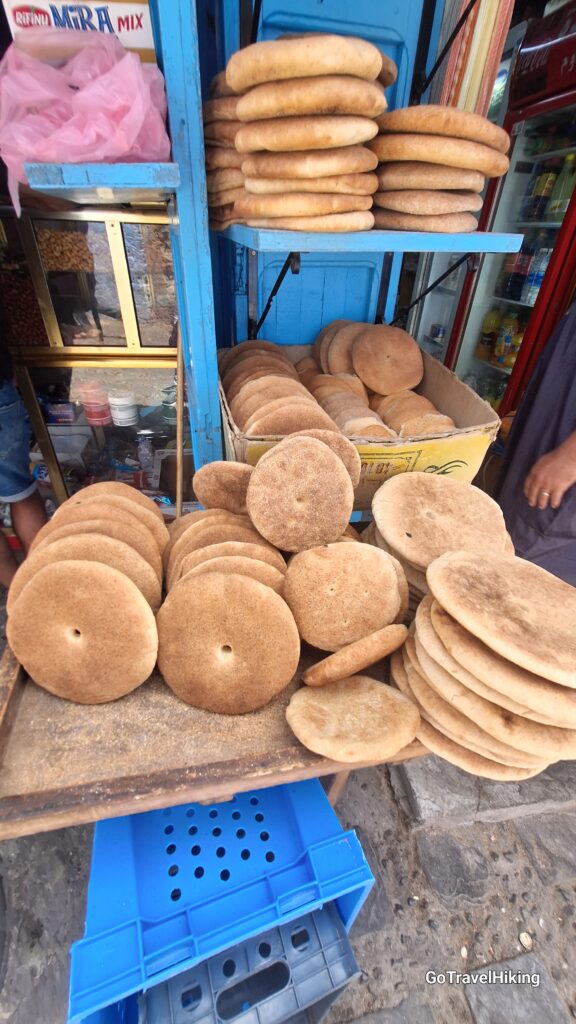 Fresh bread of Morocco at Chefchaouen