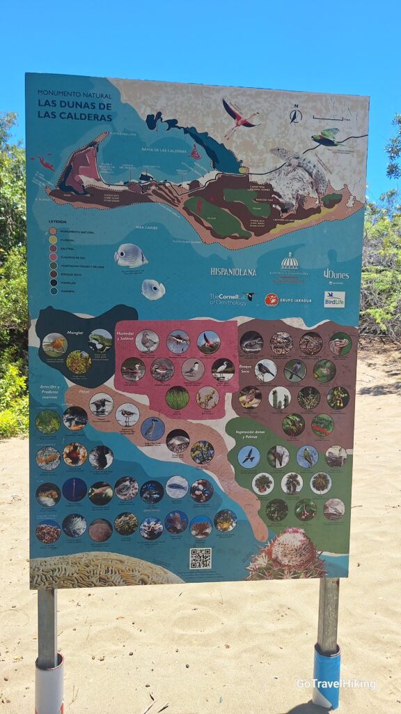 Map at Las Dunas de Las Calderas, Dominican Republic, Sand Dunes